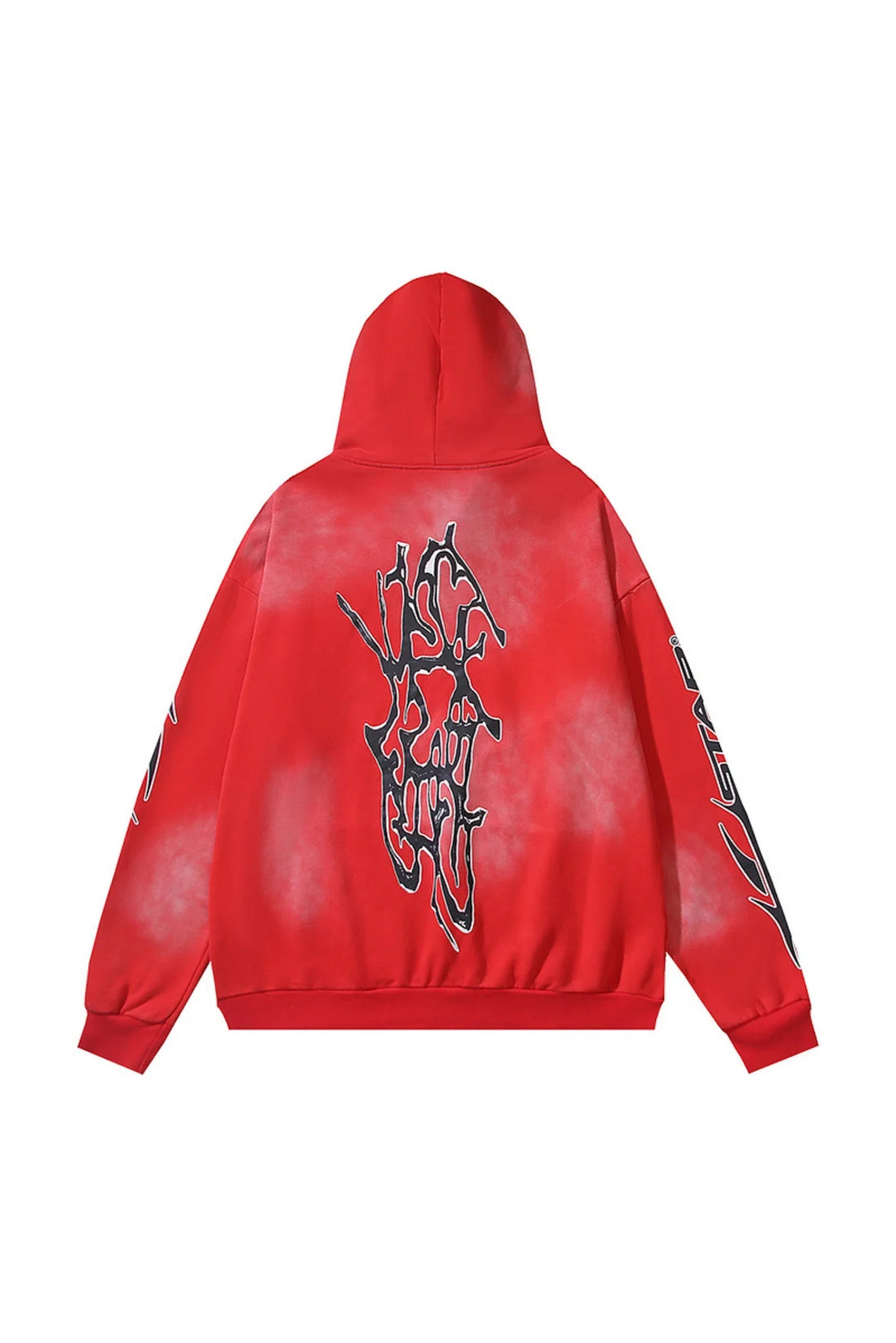 Red graffiti style hoodie